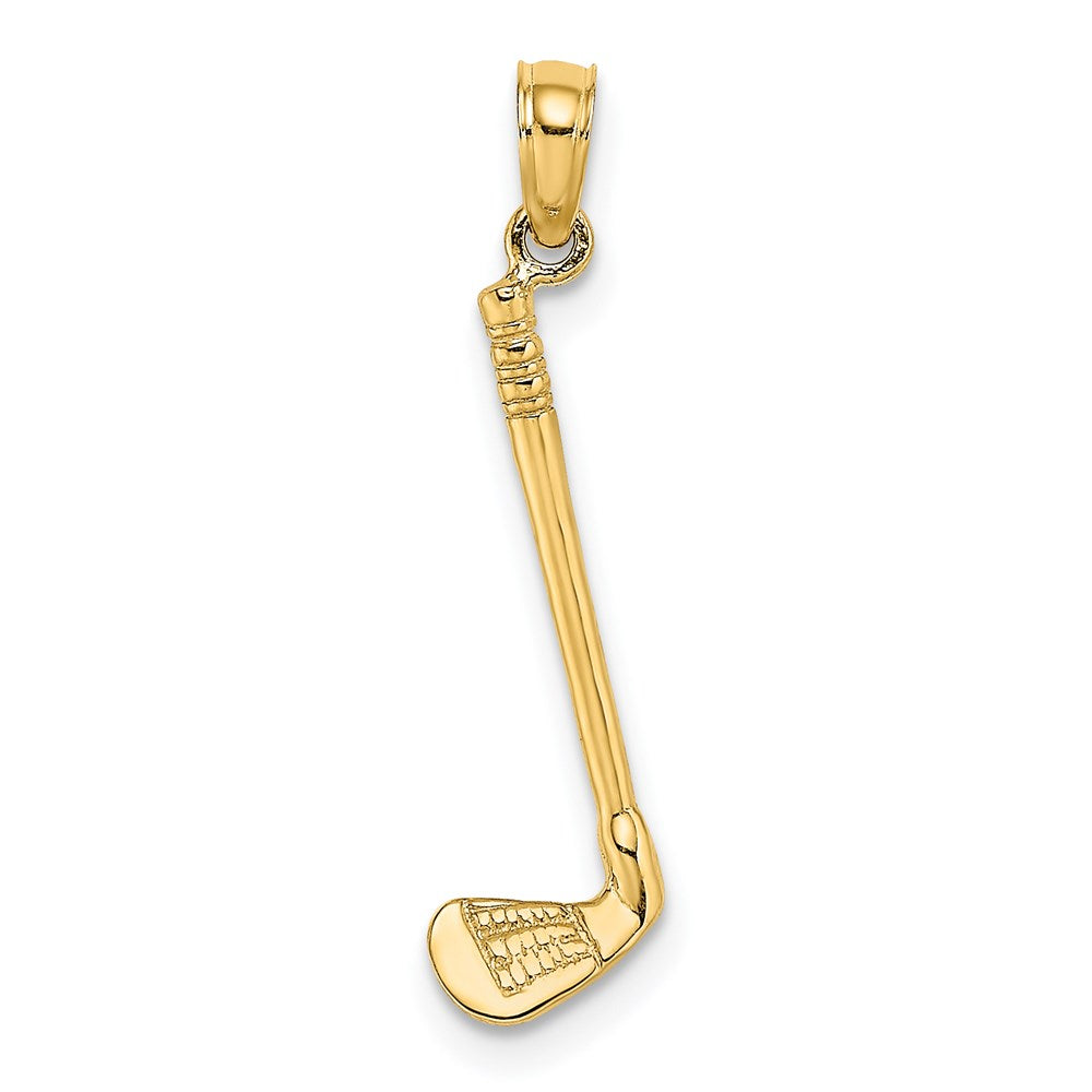 14k Yellow Gold 6 mm 3-D Club Charm (0.67 grams)