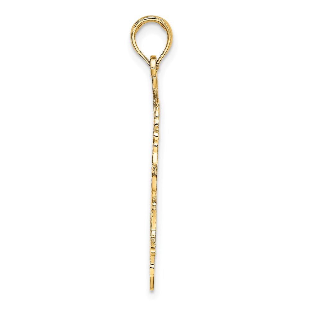 14k Yellow Gold 19.3 mm Baseball Batter Charm (1.15 grams)