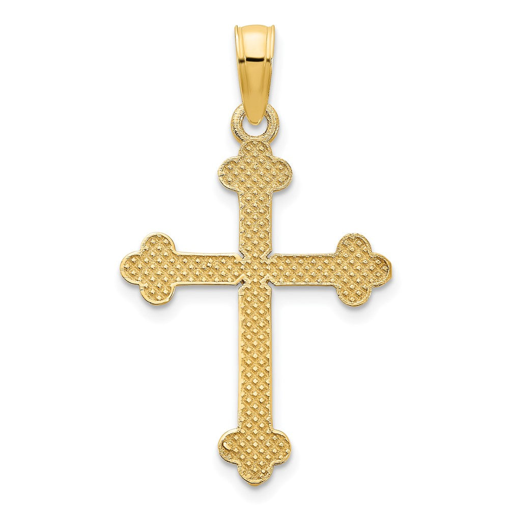 14k Yellow Gold 14.75 mm 14ky Fancy Cross Pendant (0.92 grams)