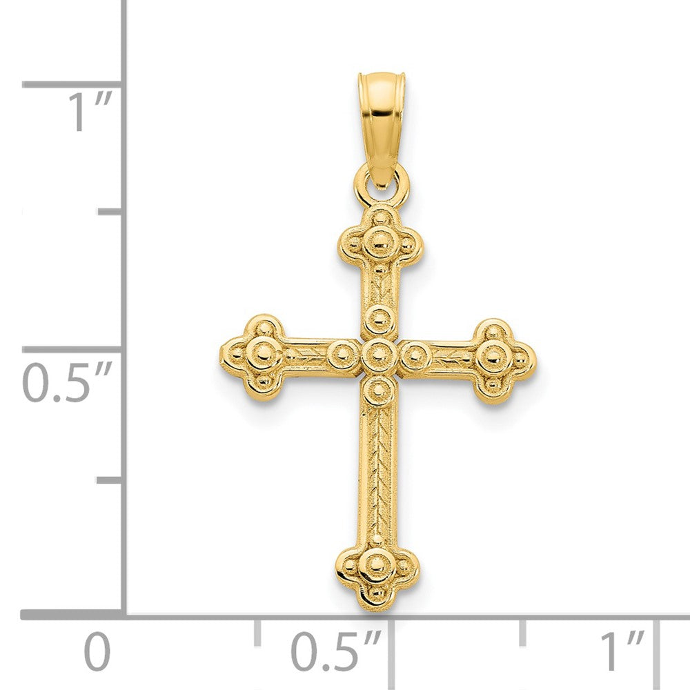 14k Yellow Gold 14.75 mm 14ky Fancy Cross Pendant (0.92 grams)