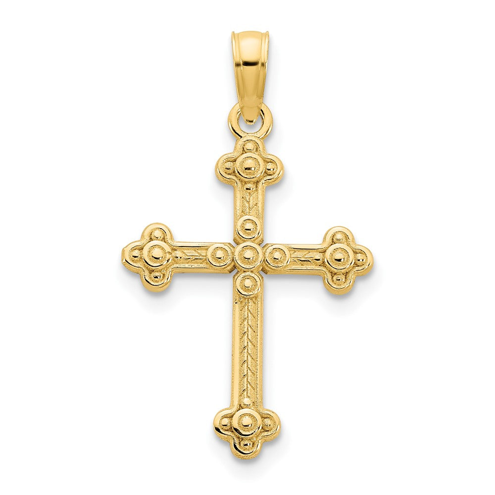 14k Yellow Gold 14.75 mm 14ky Fancy Cross Pendant (0.92 grams)