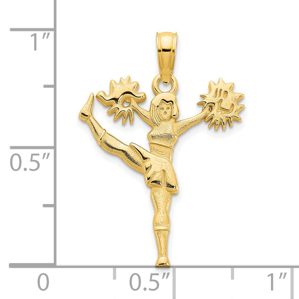 14k Yellow Gold 18.5 mm 14ky Cheerleader Charm (1.14 grams)