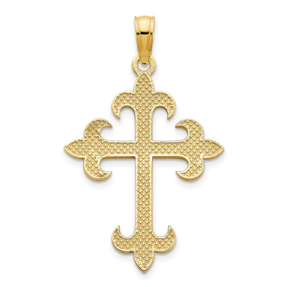 14k Yellow Gold 17.6 mm 14ky Cross Charm (1.54 grams)