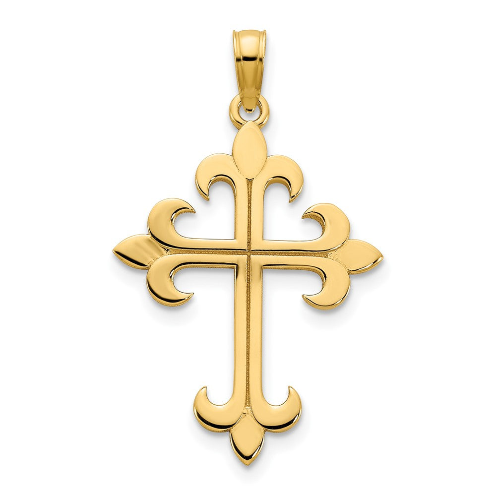 14k Yellow Gold 17.6 mm 14ky Cross Charm (1.54 grams)