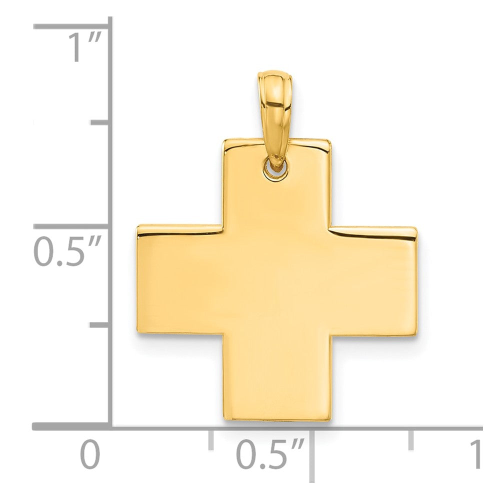14k Yellow Gold 18.1 mm Polished Cross Pendant (2.05 grams)