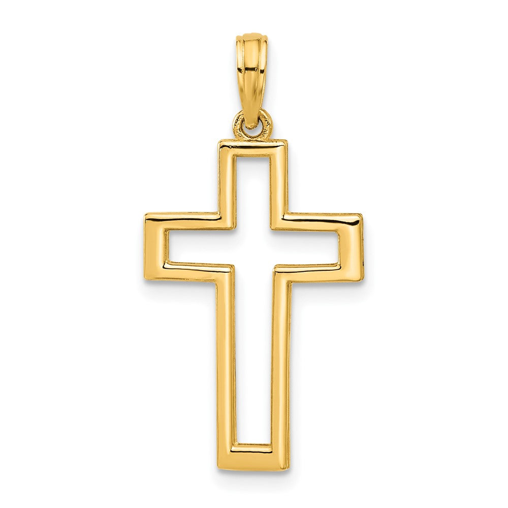 14k Yellow Gold 15.1 mm Polished Cross Pendant (1.31 grams)