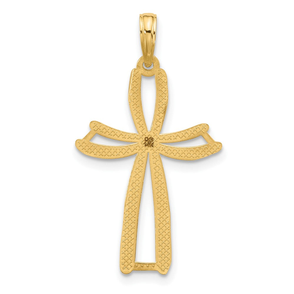 14k Yellow Gold 18.1 mm 14KY Fancy Cross Charm (1.68 grams)