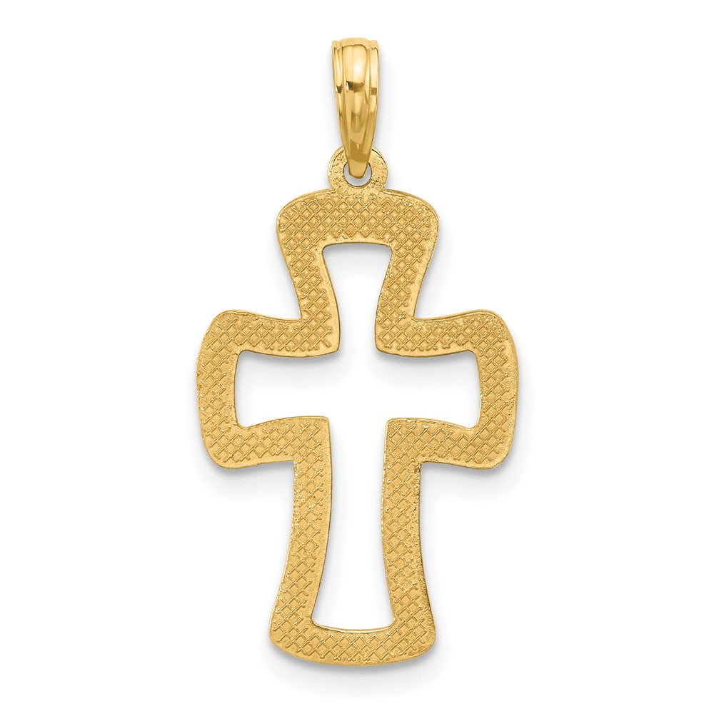 14k Yellow Gold 15.2 mm Fancy Cross Charm (1.96 grams)