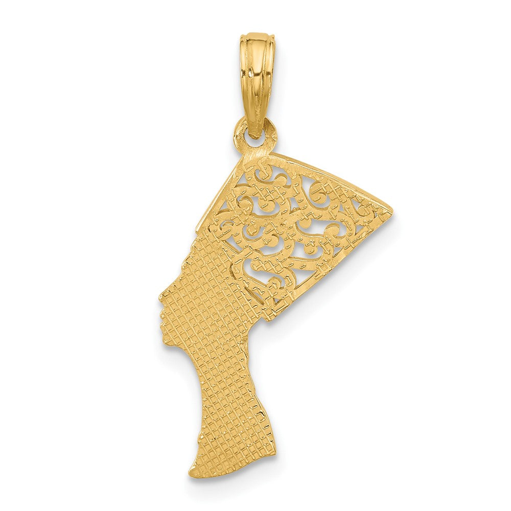 14k Yellow Gold 12 mm Fancy Nefertiti Profile Charm