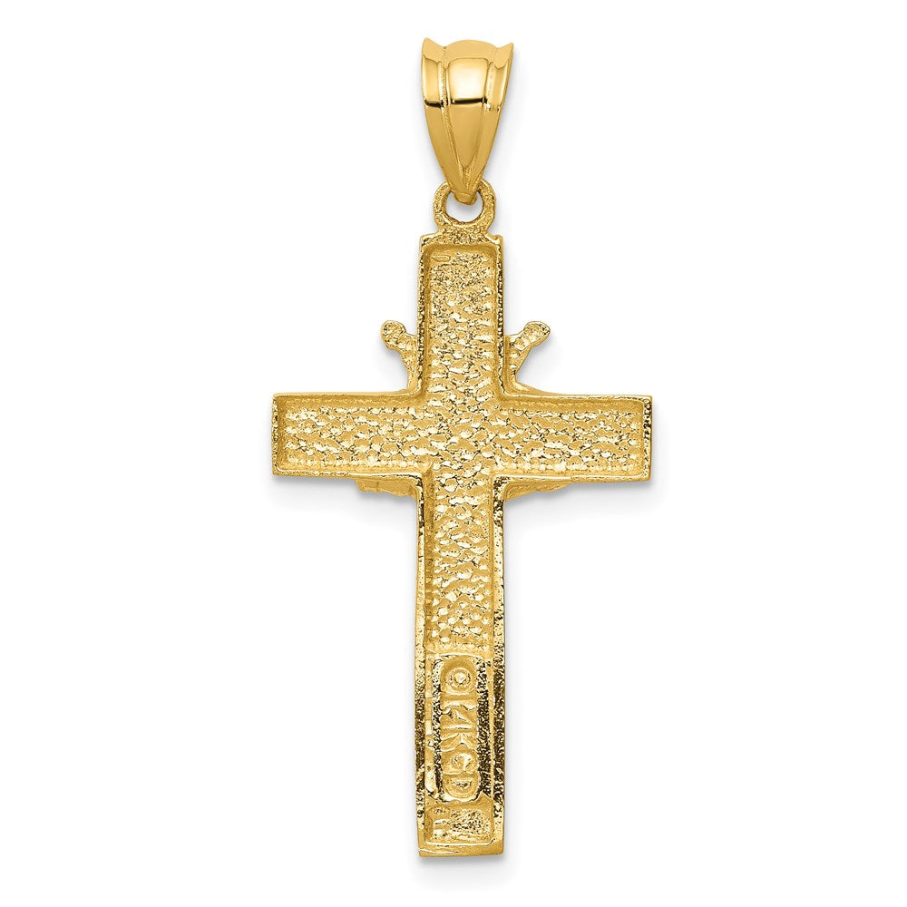 14k Yellow Gold 15 mm Claddagh Cross Pendant (1.94 grams)