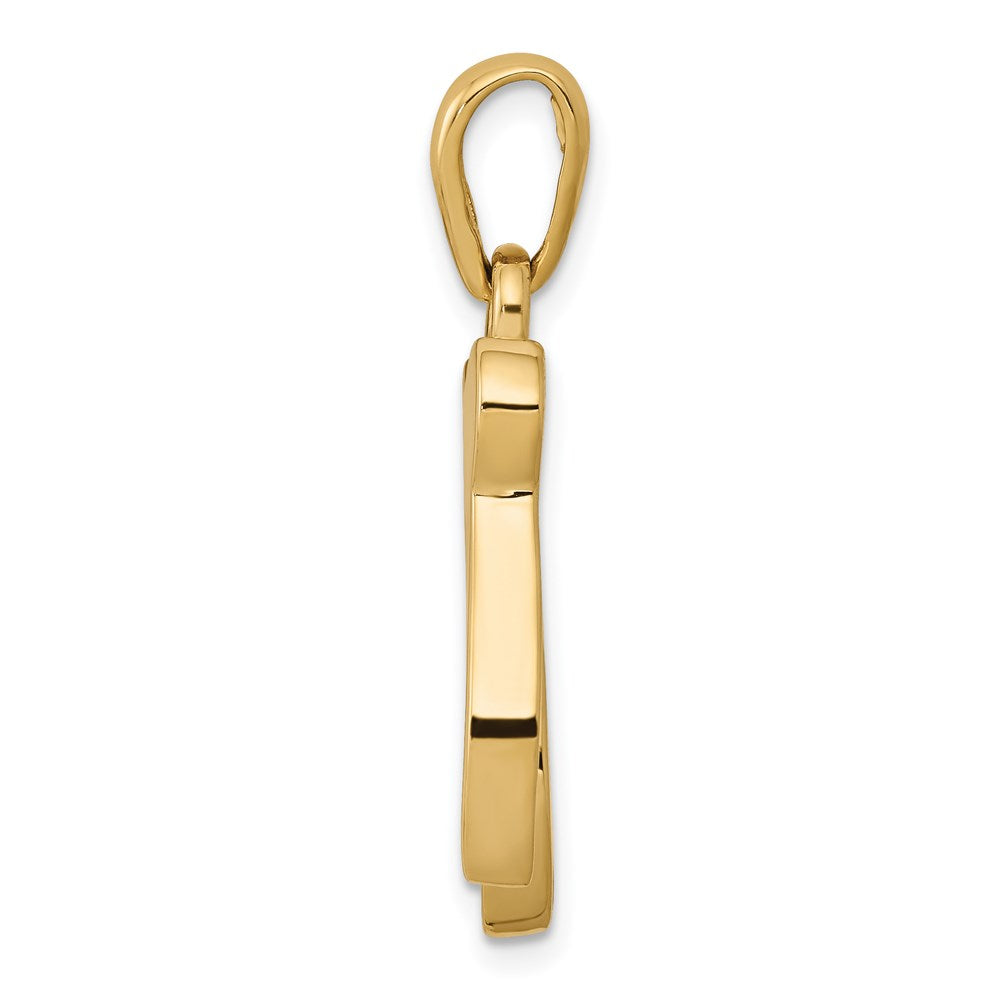 14k Yellow Gold 20 mm Chai Pendant (3.98 grams)