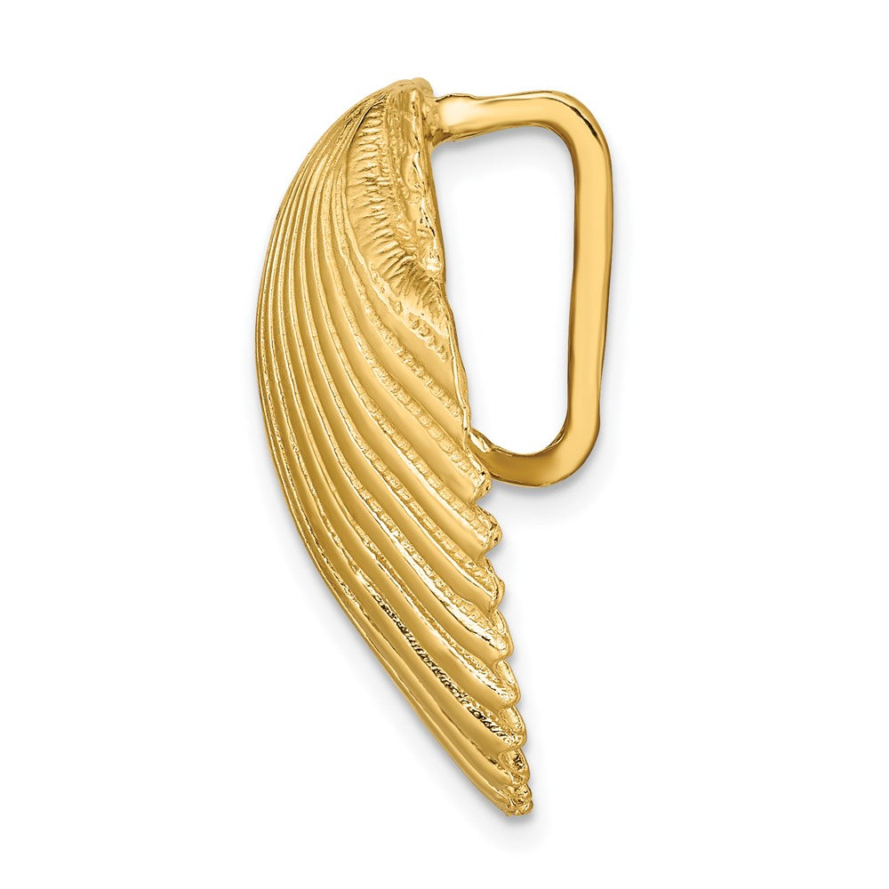 14k Yellow Gold 27 mm Medium Scallop Shell Slide (9.64 grams)