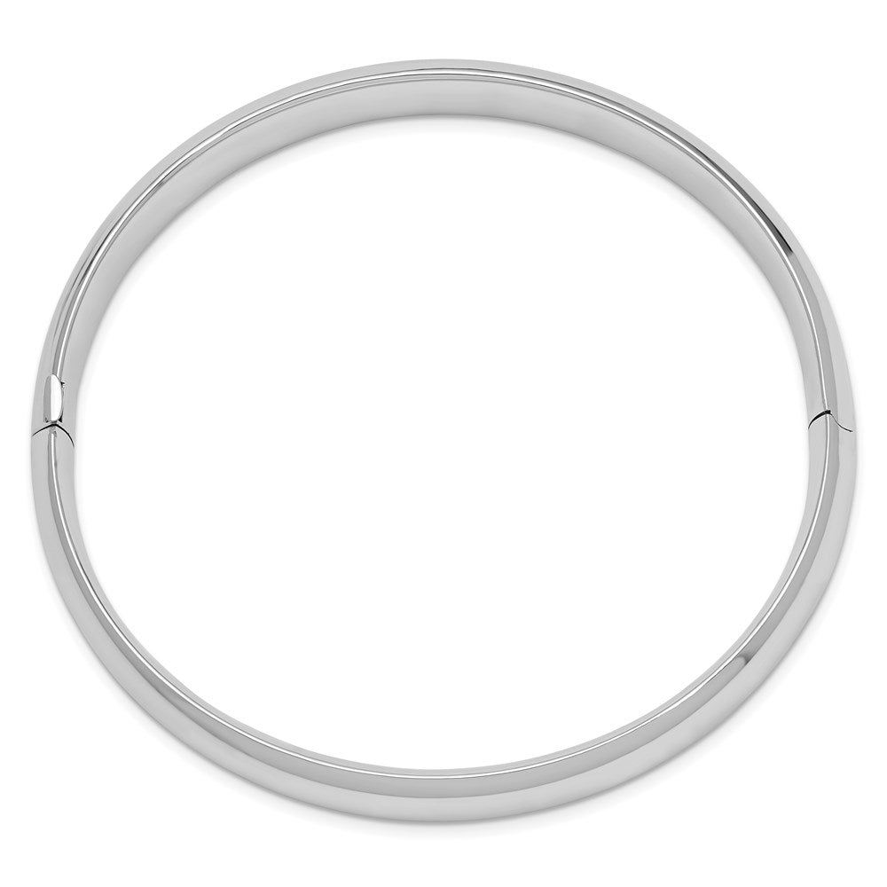 14k White Gold 10 mm Hinged Bangle (14.49 grams)