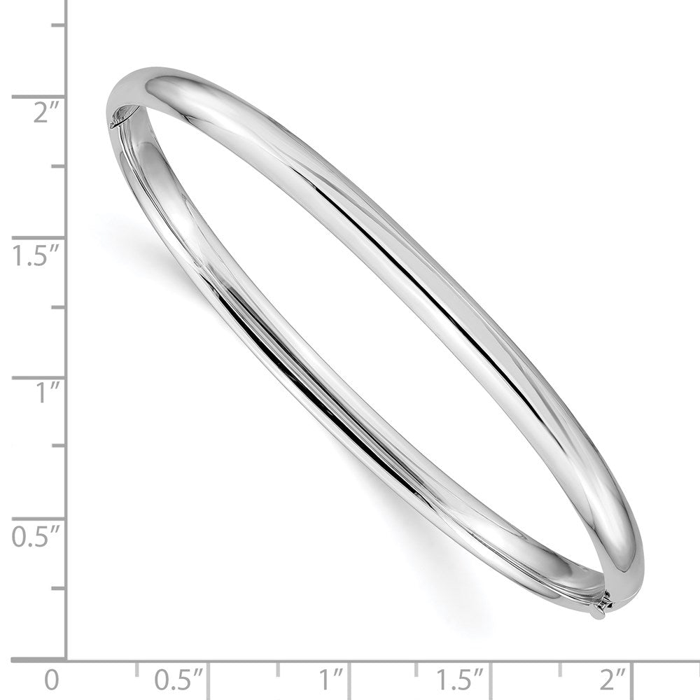 14k White Gold 4 mm Hinged Bangle (5.19 grams)