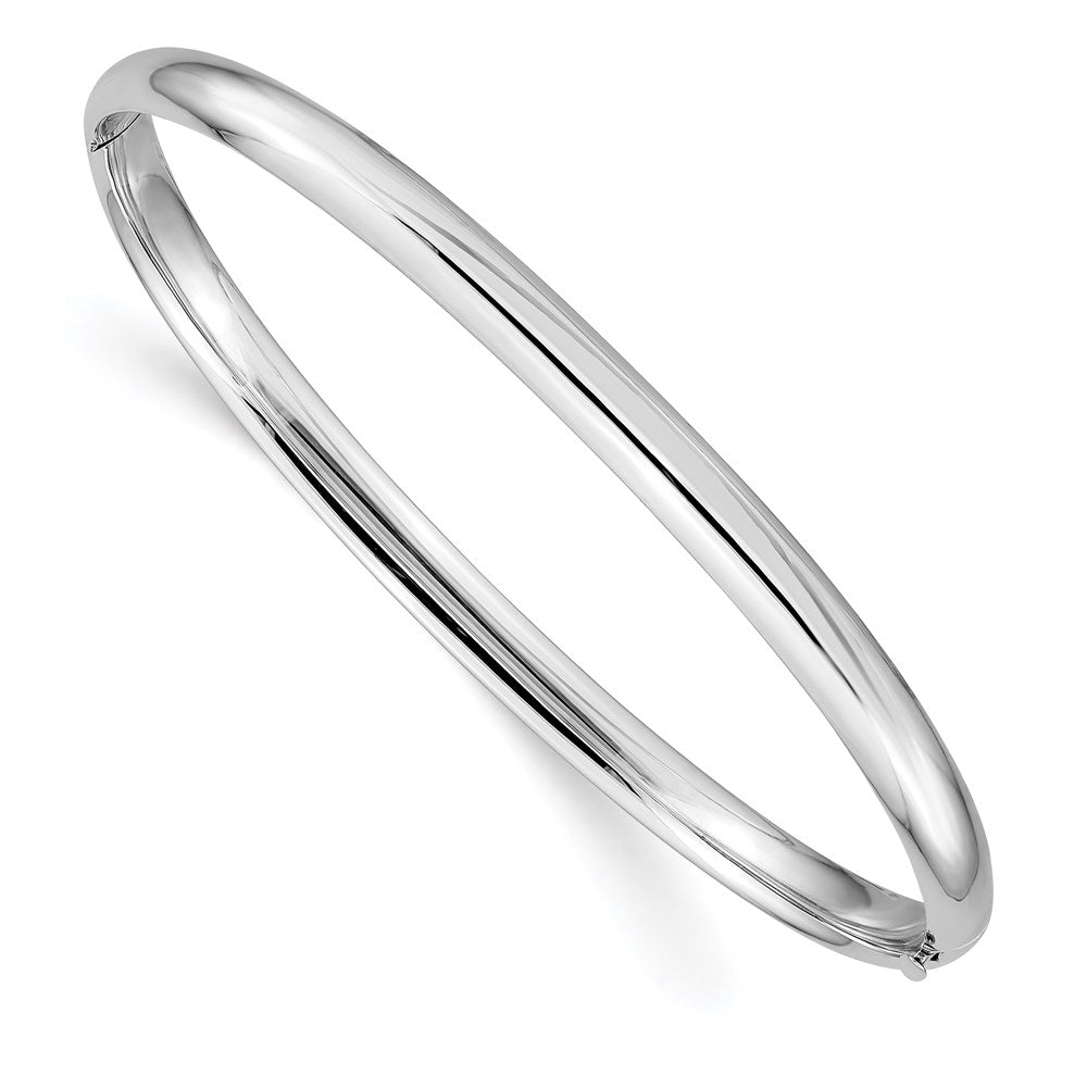 14k White Gold 4 mm Hinged Bangle (5.19 grams)