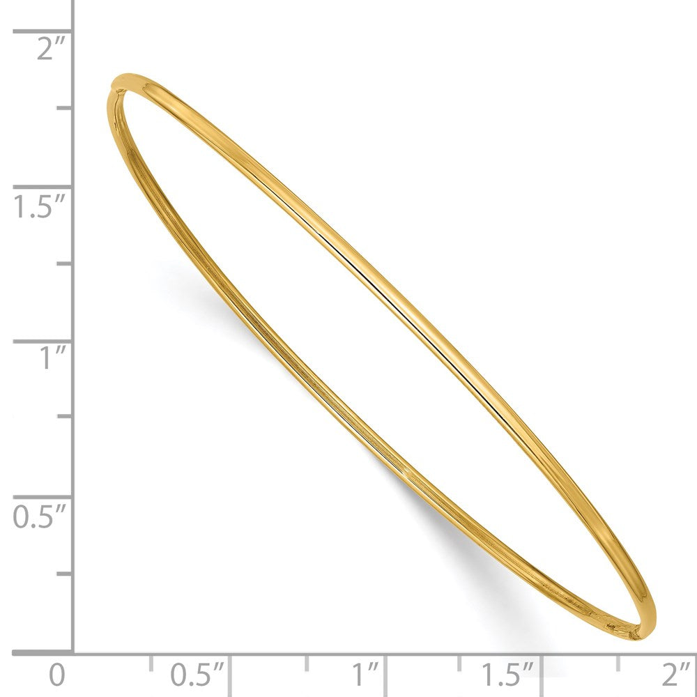 14k Yellow Gold 1.5 mm Polished Slip-on Bangle Bracelet (1.42 grams)