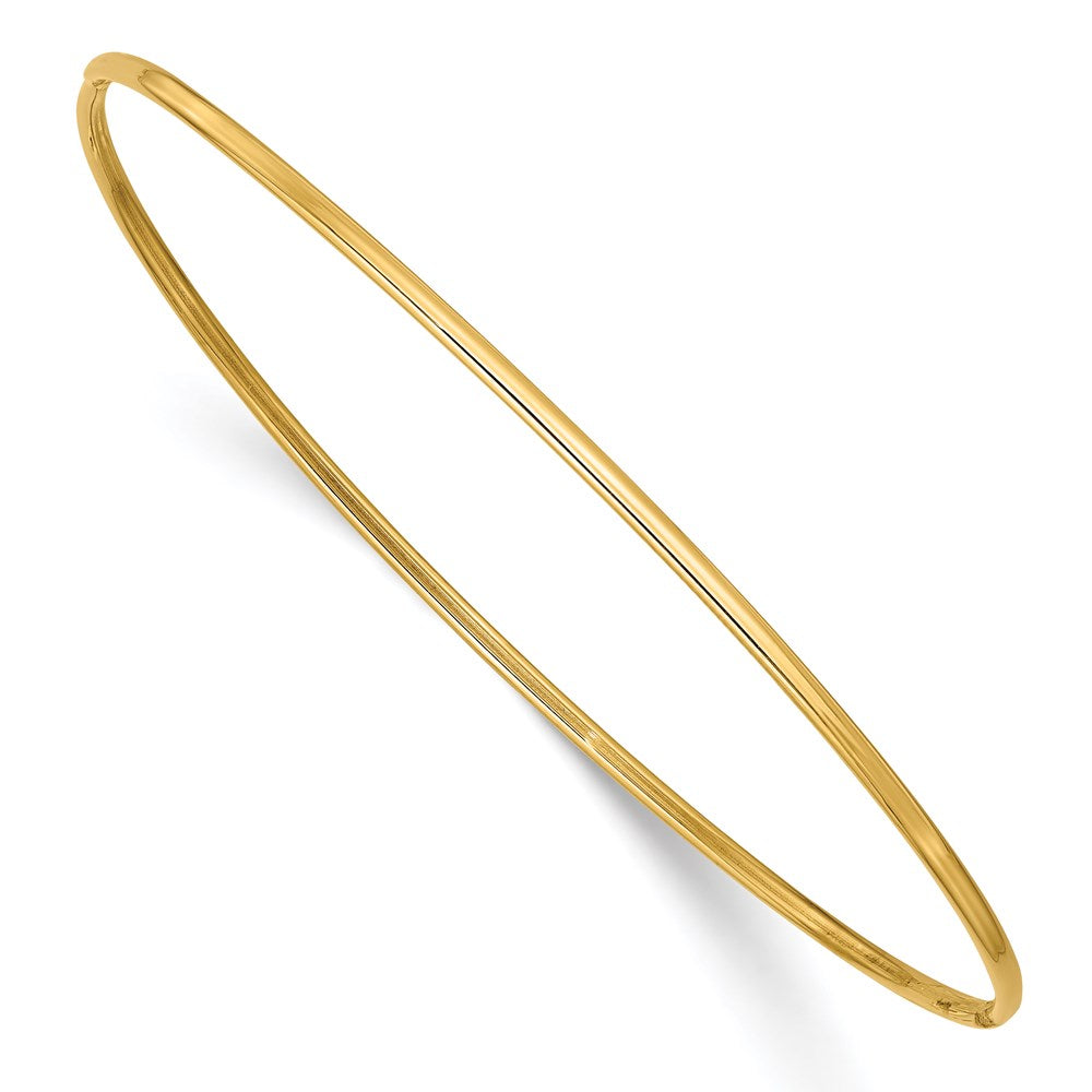 14k Yellow Gold 1.5 mm Polished Slip-on Bangle Bracelet (1.42 grams)