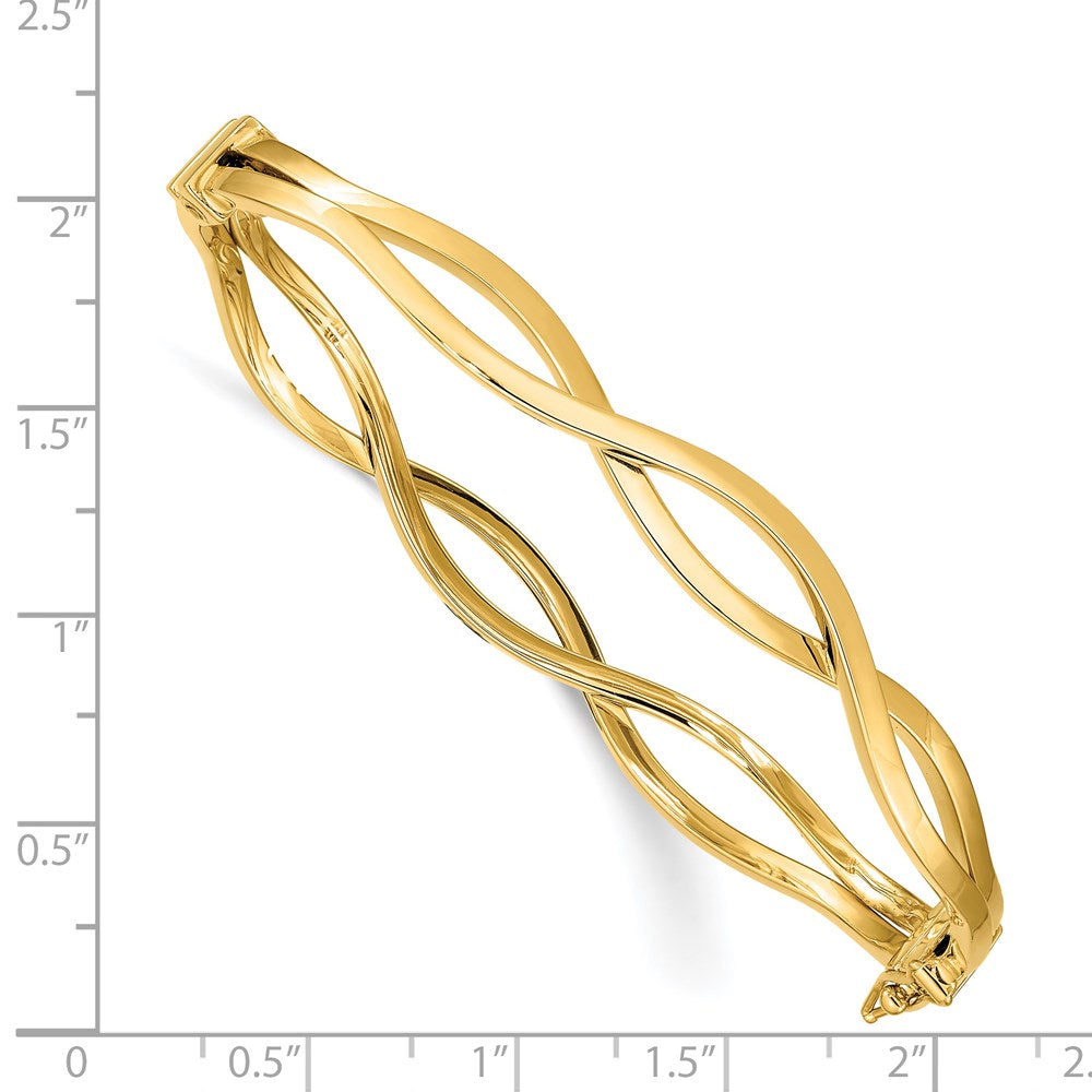 14k Yellow Gold 7 mm  Hinged Bangle (5.69 grams)