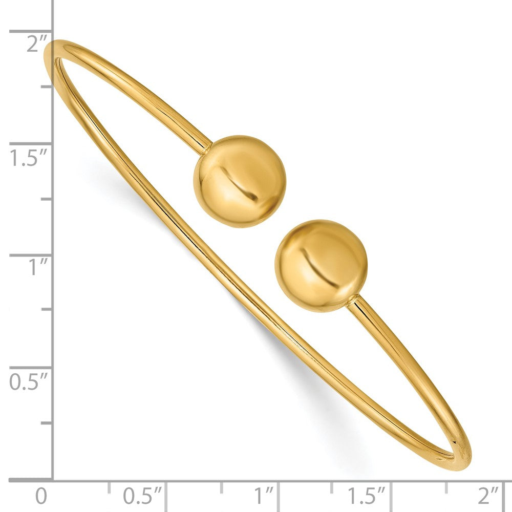 14k Yellow Gold 9.4 mm Polished Flexible Bangle (4.03 grams)