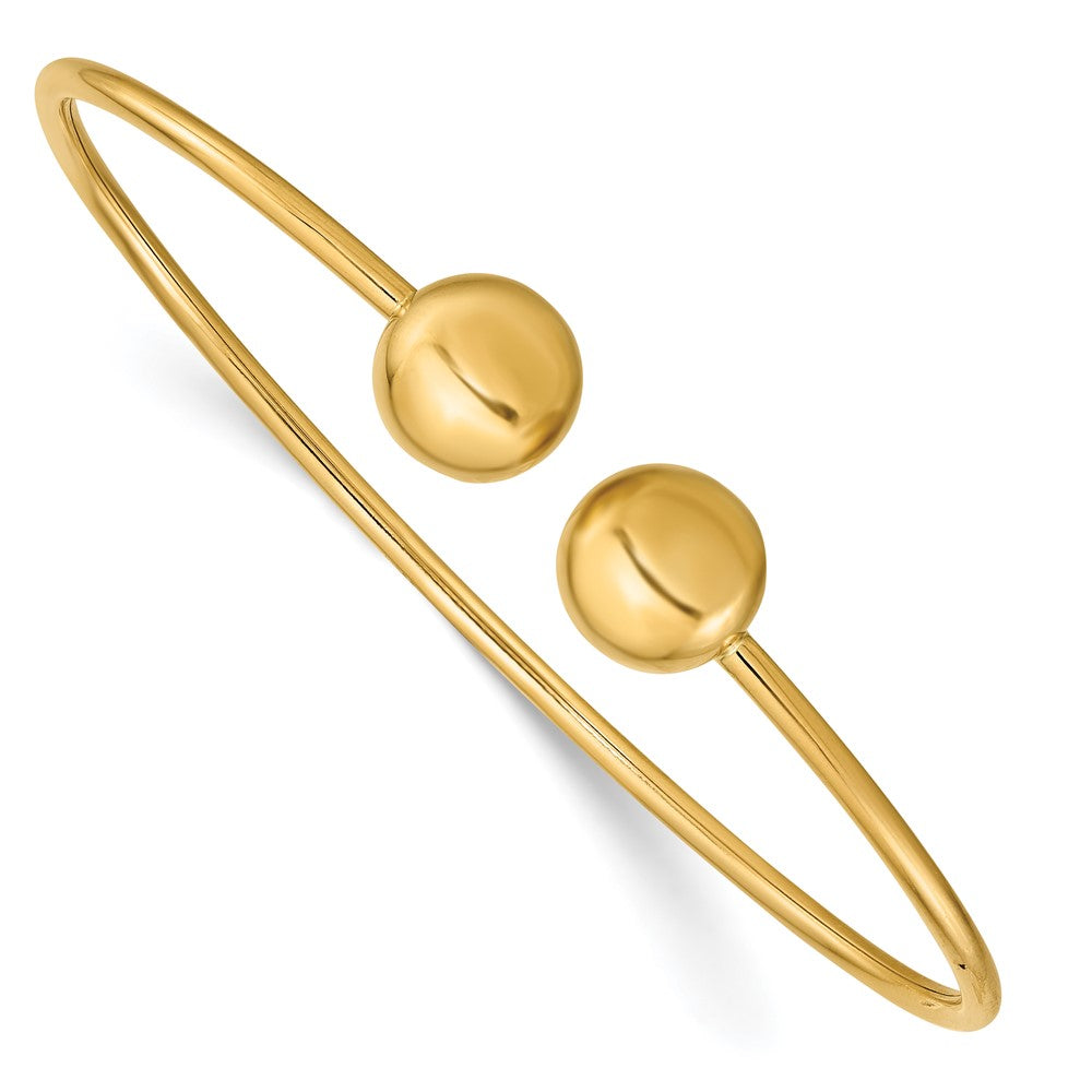 14k Yellow Gold 9.4 mm Polished Flexible Bangle (4.03 grams)