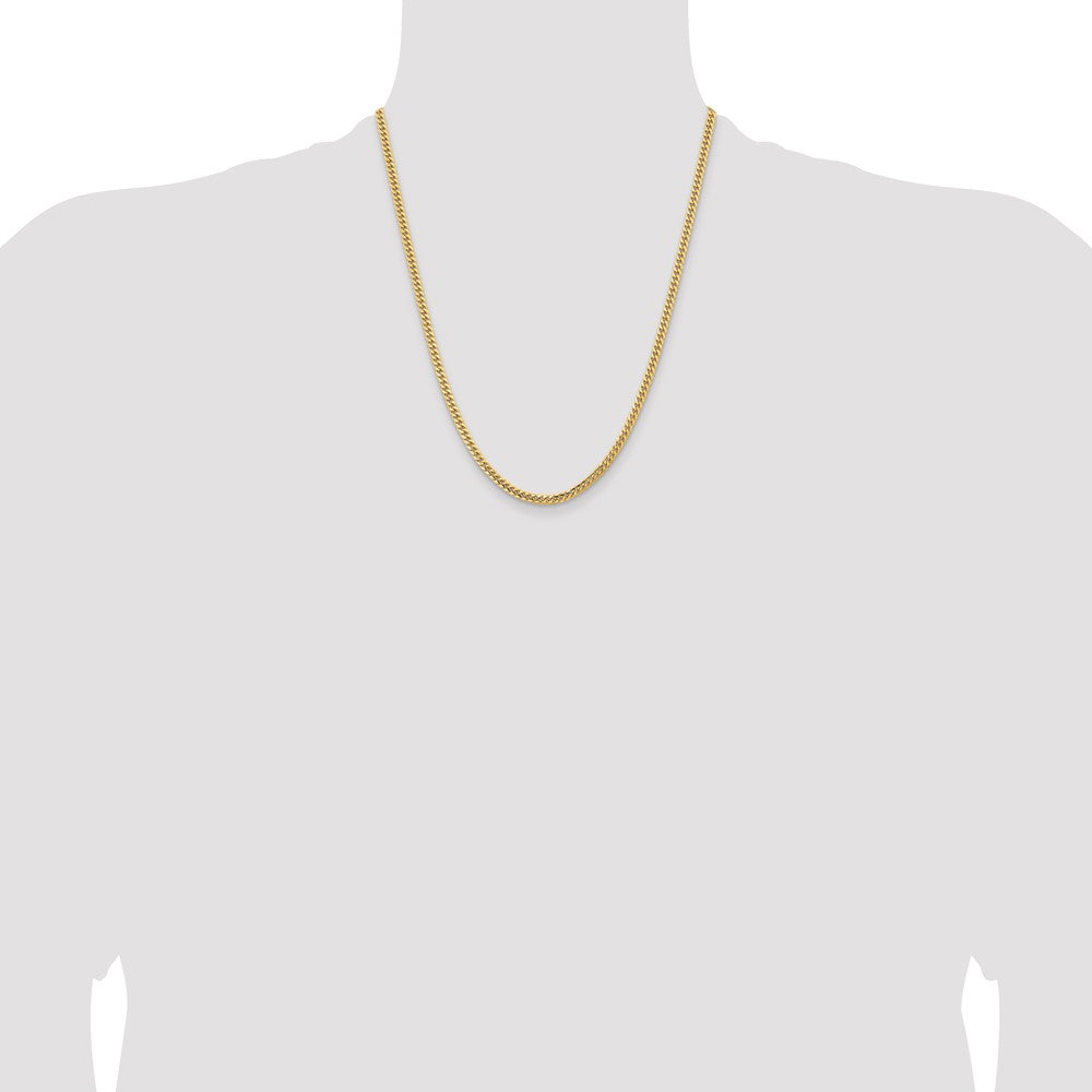 14k 3.5mm Solid Miami Cuban Chain (16.01 grams)