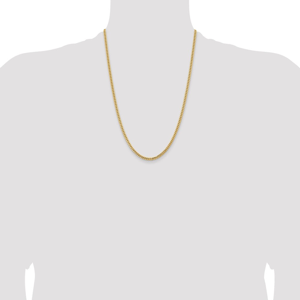 14k 3.5mm Solid Miami Cuban Chain (16.01 grams)