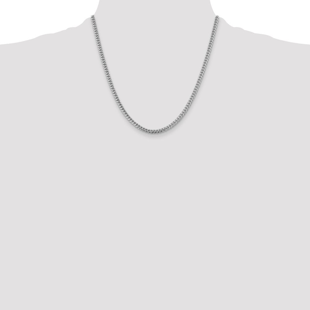 14k WG 4.25mm Solid Miami Cuban Chain (21.37 grams)