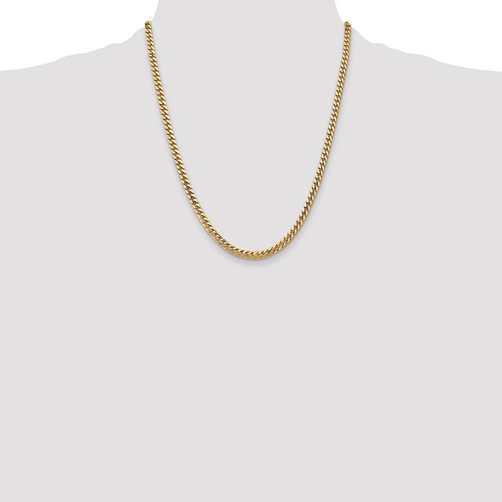 14k 4.3mm Solid Miami Cuban Chain (24.93 grams)