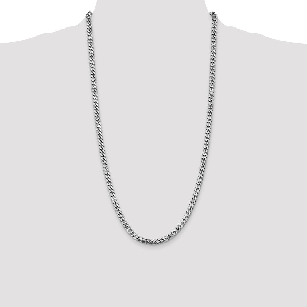 14k WG 5mm Solid Miami Cuban Chain (29.72 grams)