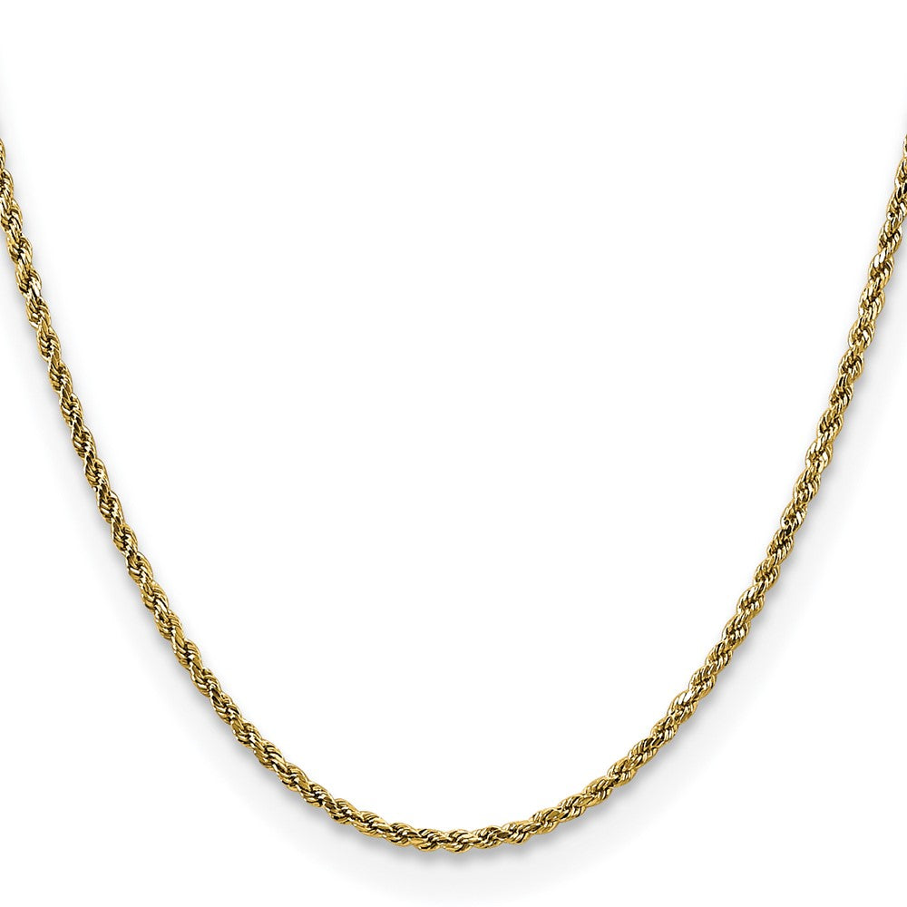 14k 2.25mm Semi-solid D/C Rope Chain (2.65 grams)