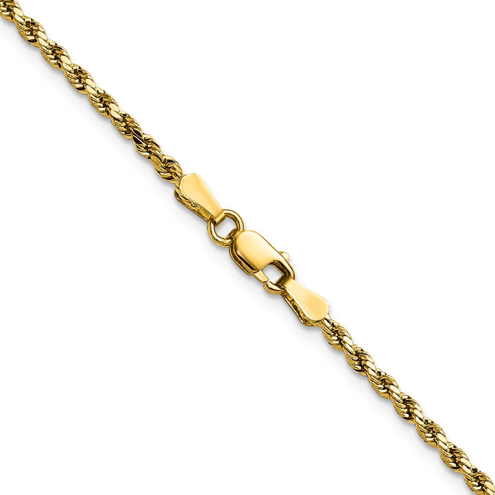 14k 2.25mm Semi-solid D/C Rope Chain (2.65 grams)