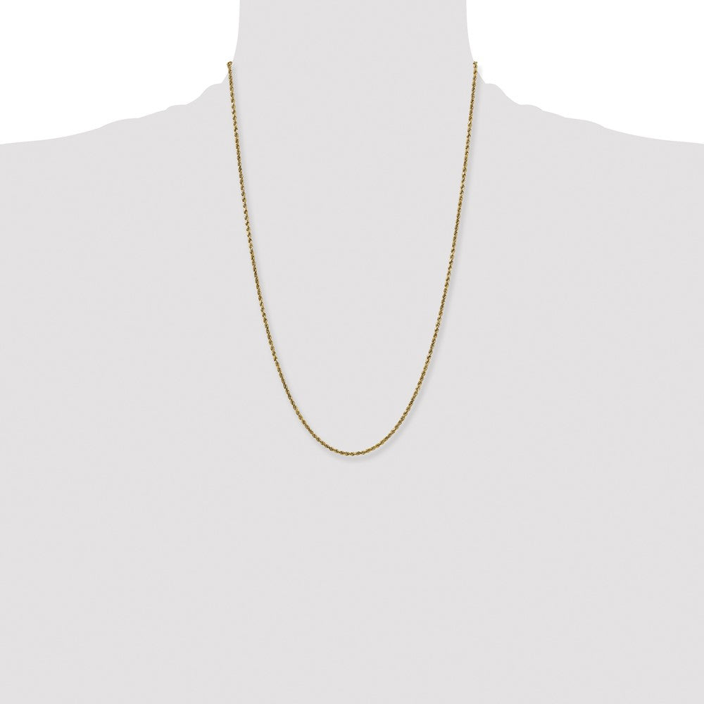 14k 2.25mm Semi-solid D/C Rope Chain (2.65 grams)