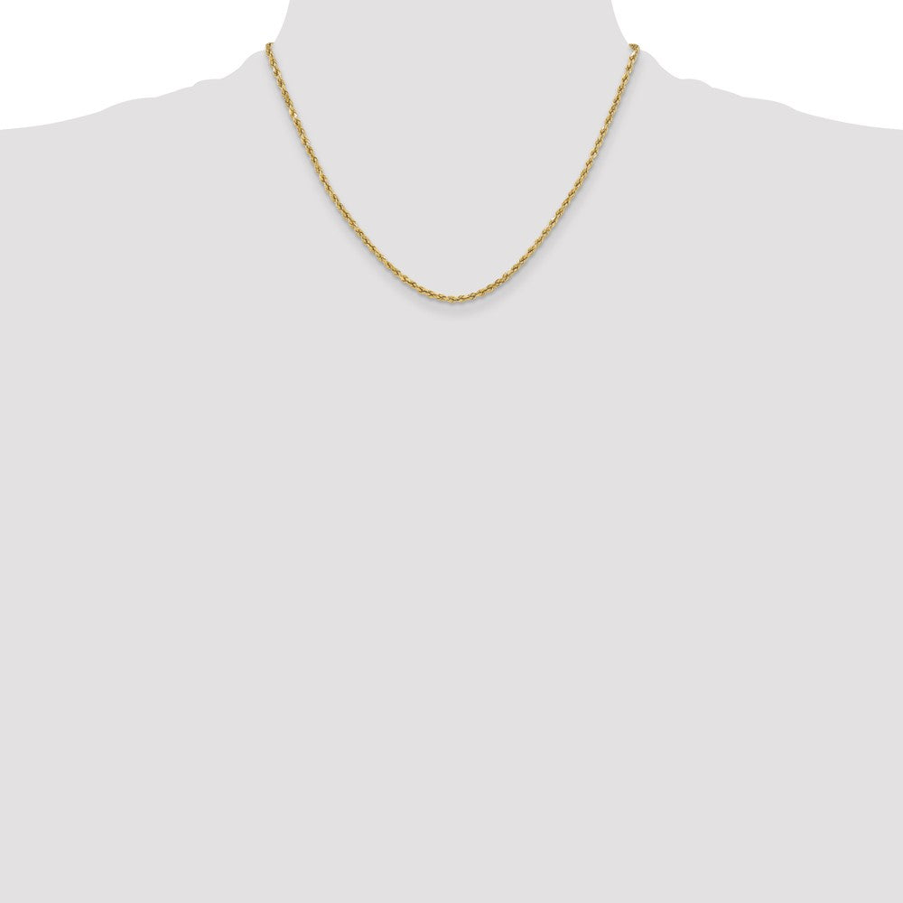 14k 3mm Semi-solid D/C Rope Chain (4.01 grams)