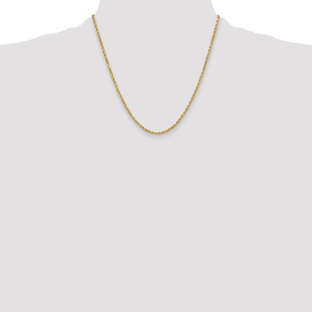 14k 3mm Semi-solid D/C Rope Chain (4.01 grams)