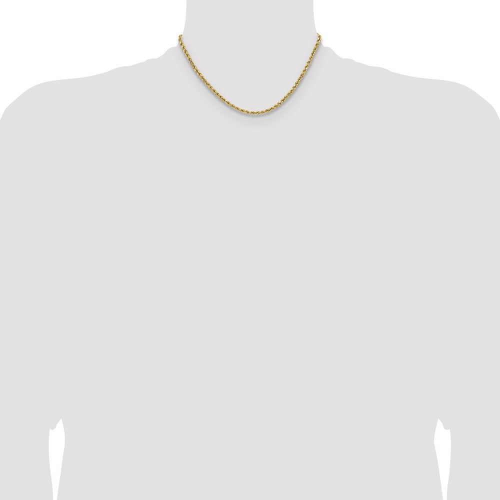 14k 3.5mm Semi-solid D/C Rope Chain (5.33 grams)