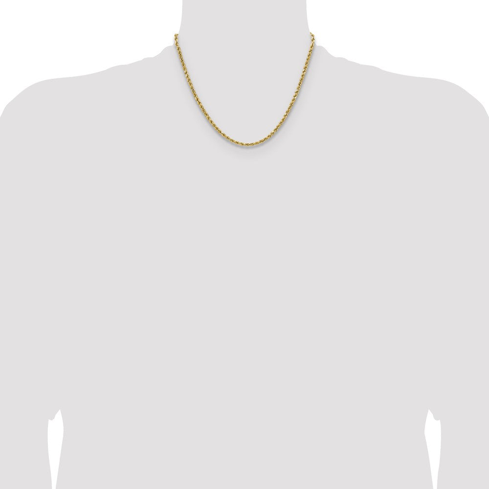 14k 3.5mm Semi-solid D/C Rope Chain (5.33 grams)