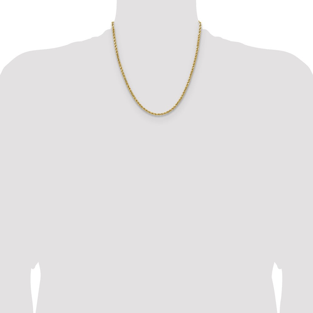 14k 3.5mm Semi-solid D/C Rope Chain (5.33 grams)