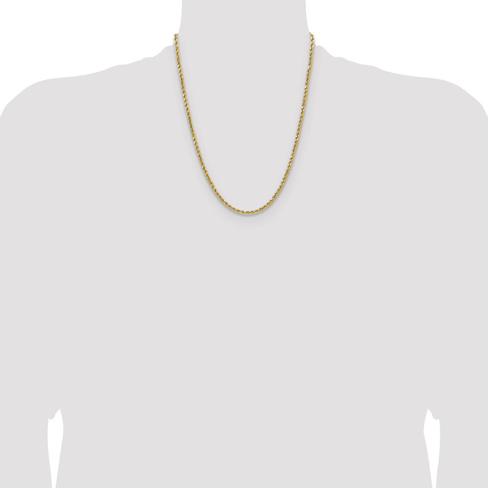 14k 3.5mm Semi-solid D/C Rope Chain (5.33 grams)