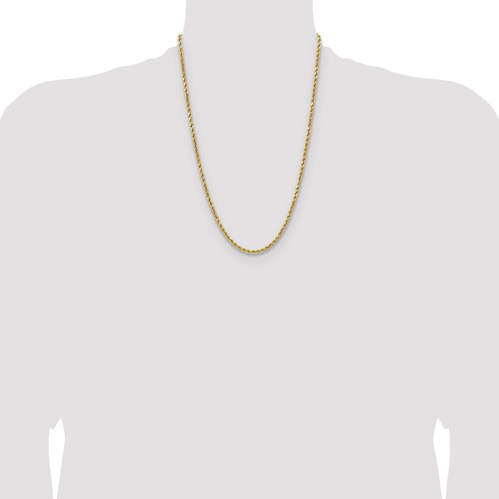 14k 3.5mm Semi-solid D/C Rope Chain (5.33 grams)