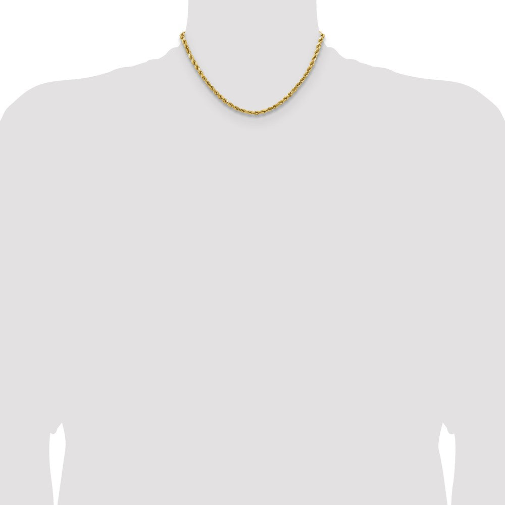 14k 4mm Semi-solid D/C Rope Chain (6.07 grams)