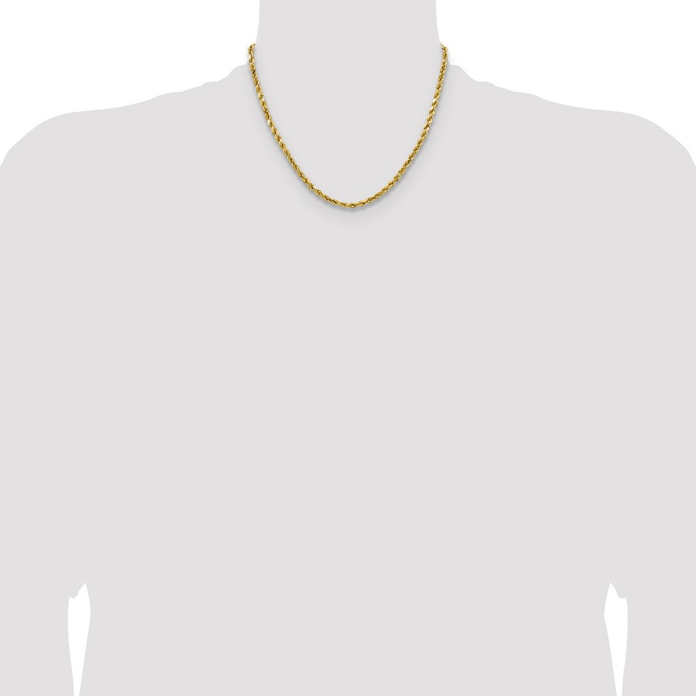 14k 4mm Semi-solid D/C Rope Chain (6.07 grams)