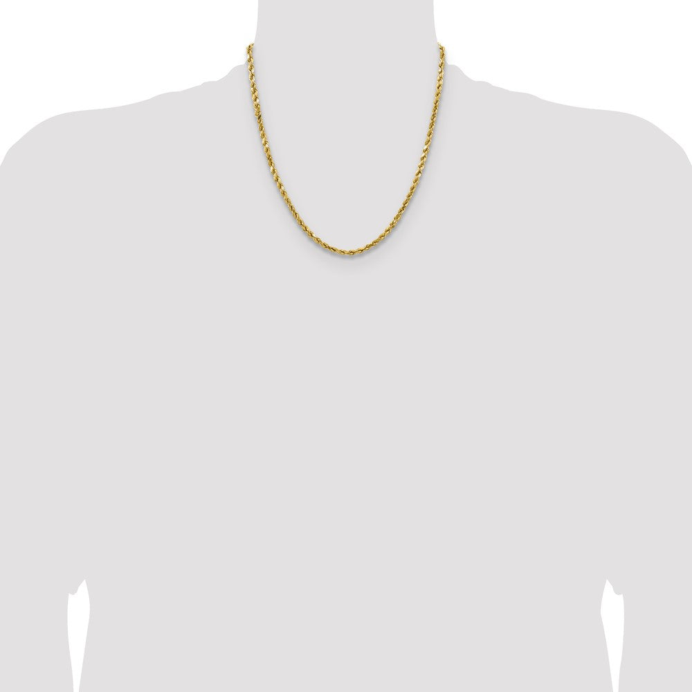 14k 4mm Semi-solid D/C Rope Chain (6.07 grams)