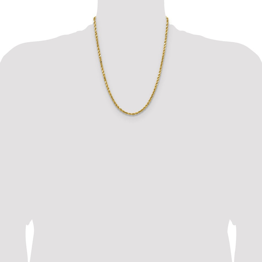14k 4mm Semi-solid D/C Rope Chain (6.07 grams)