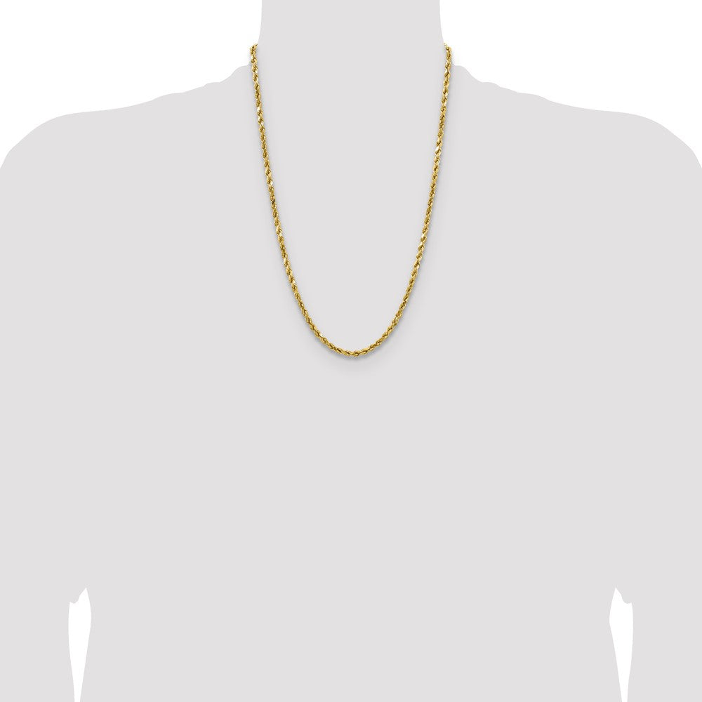14k 4mm Semi-solid D/C Rope Chain (6.07 grams)