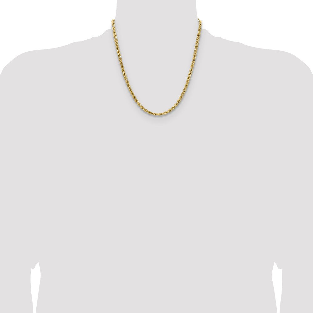 14k 4.9mm Semi-solid D/C Rope Chain (7.19 grams)