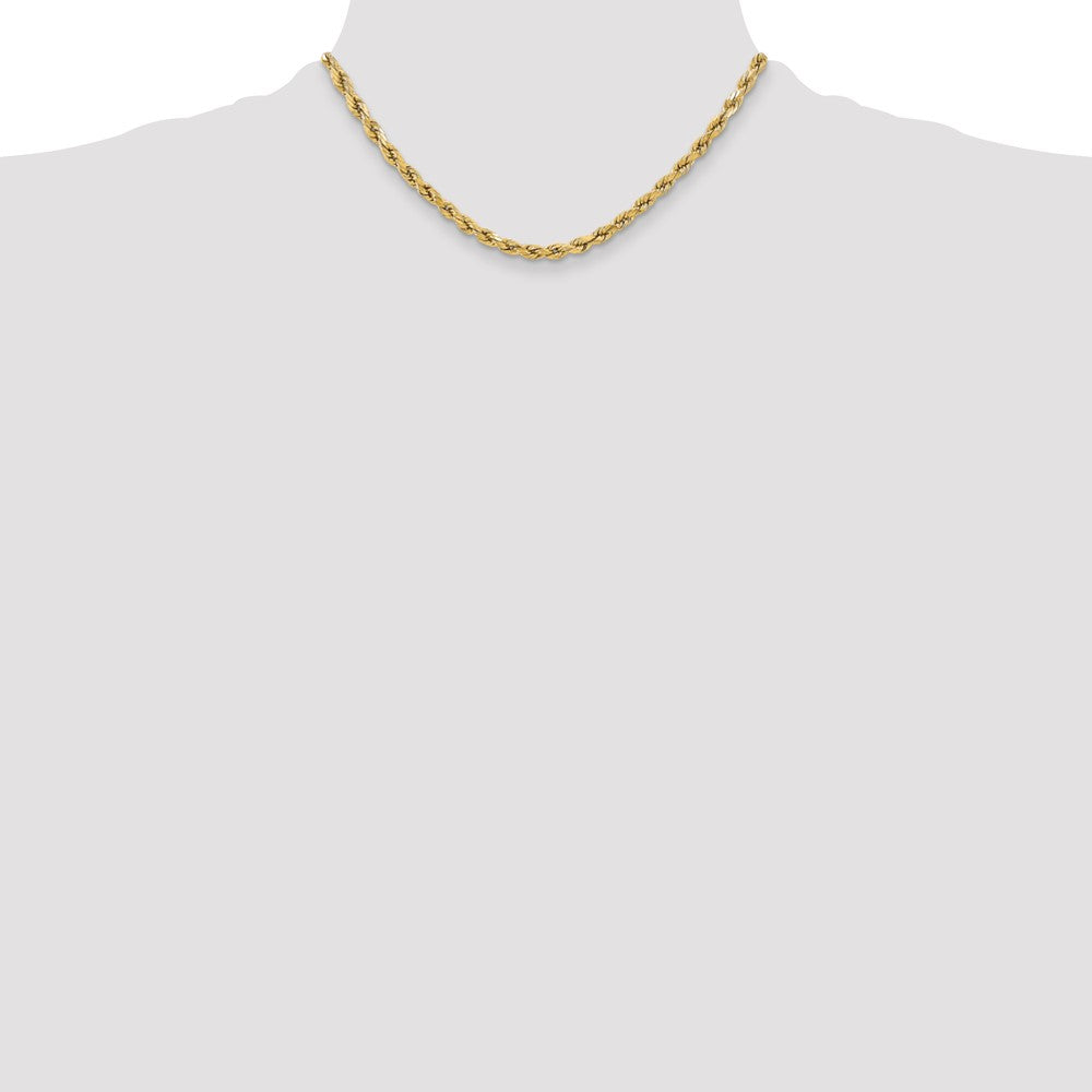 14k 5.5mm Semi-solid D/C Rope Chain (9.50 grams)