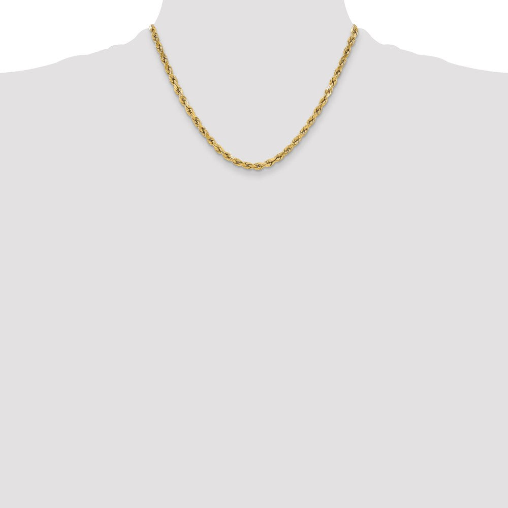 14k 5.5mm Semi-solid D/C Rope Chain (9.50 grams)