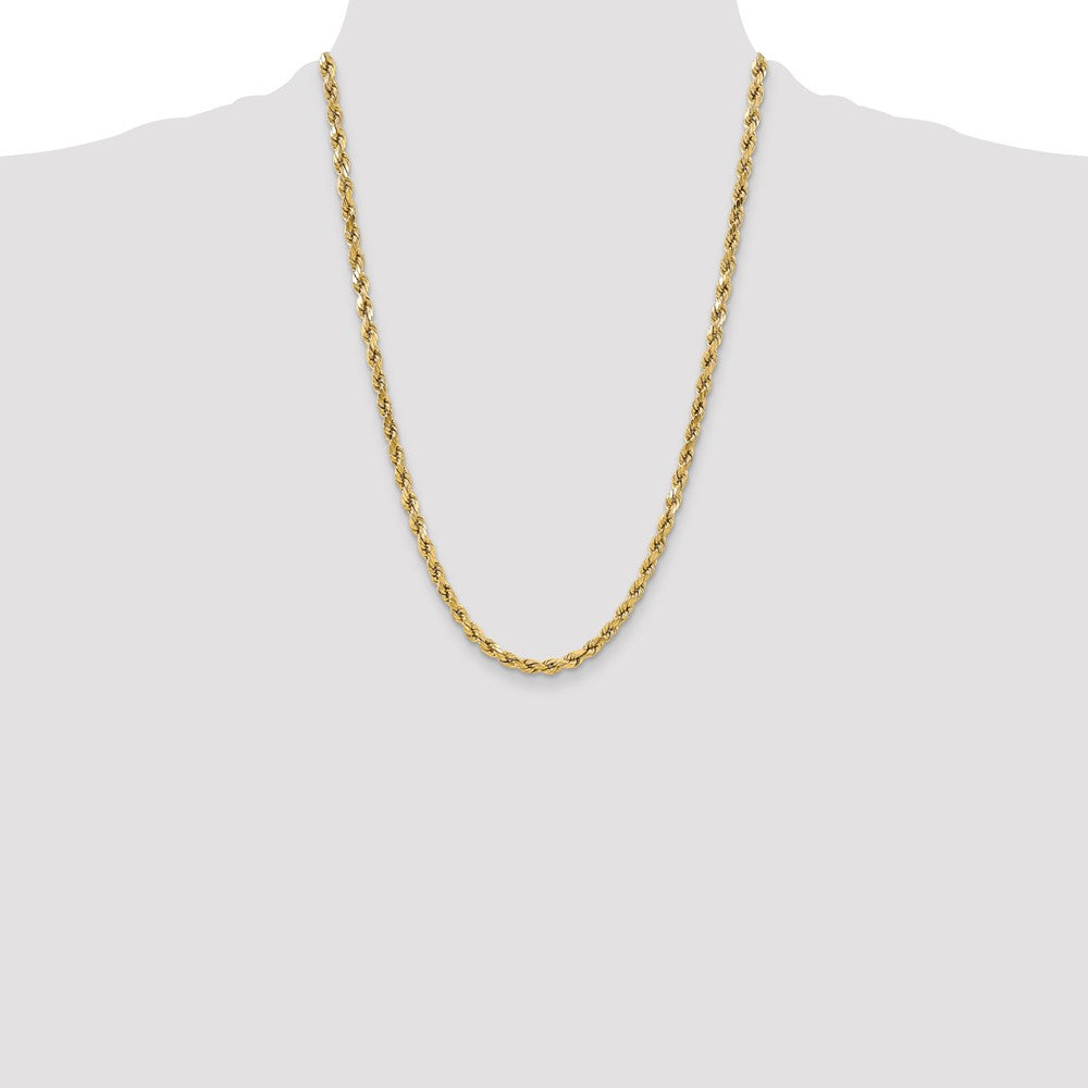 14k 5.5mm Semi-solid D/C Rope Chain (9.50 grams)