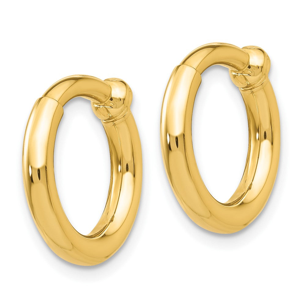 14k Yellow Gold 2.5 mm Non-Pierced Hoop Earrings (1.83 grams)