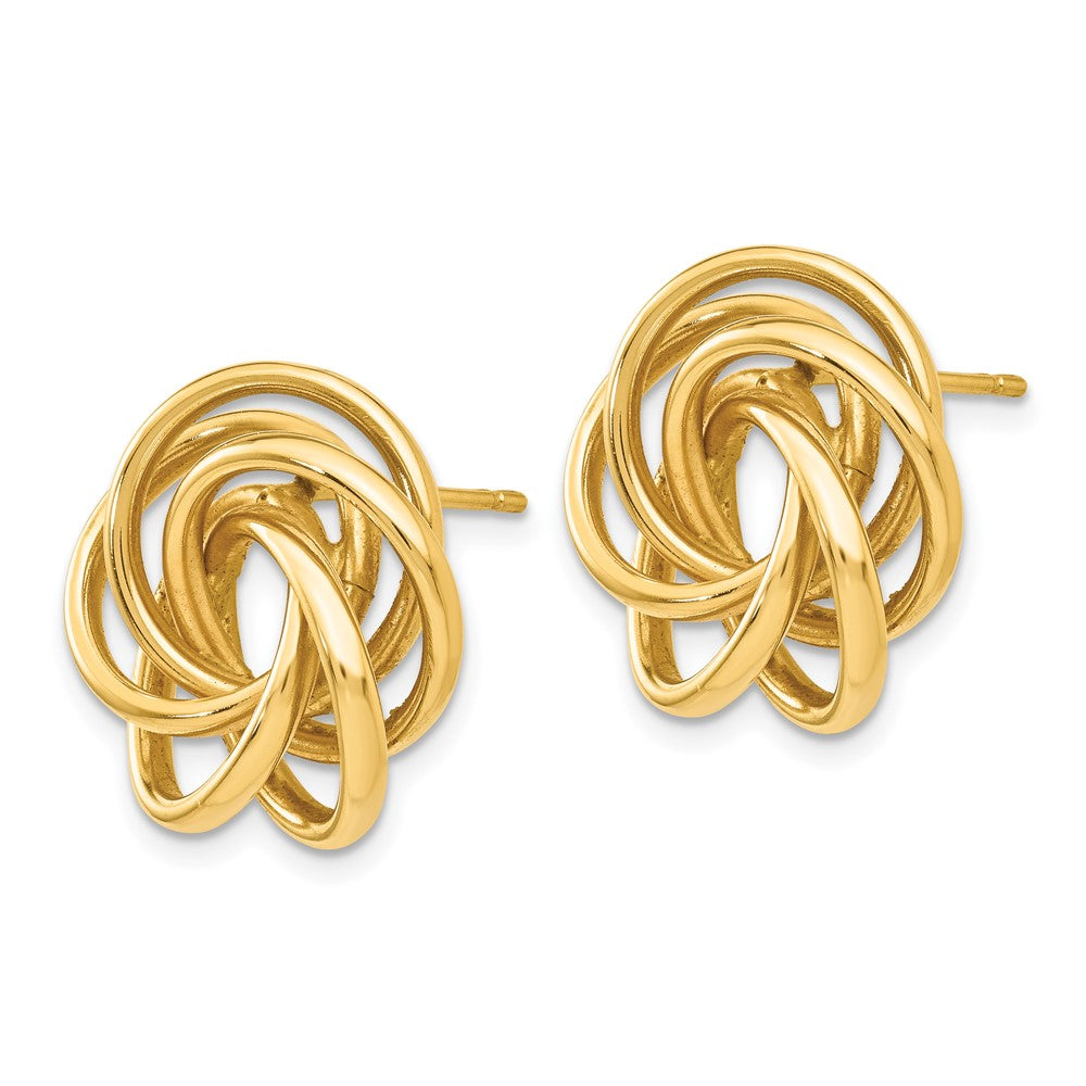 14k Yellow Gold 19 mm Love Knot Earrings (2.78 grams)